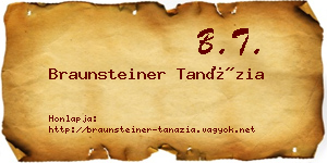 Braunsteiner Tanázia névjegykártya